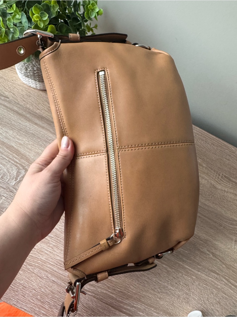 Y2K Coach Vintage Legacy Leather Turnlock Flap Duffle Bag Tan Crossbody F15170 - Picture 9 of 13